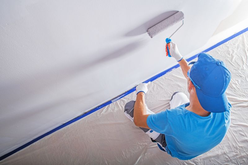 Professional interior painting team at work